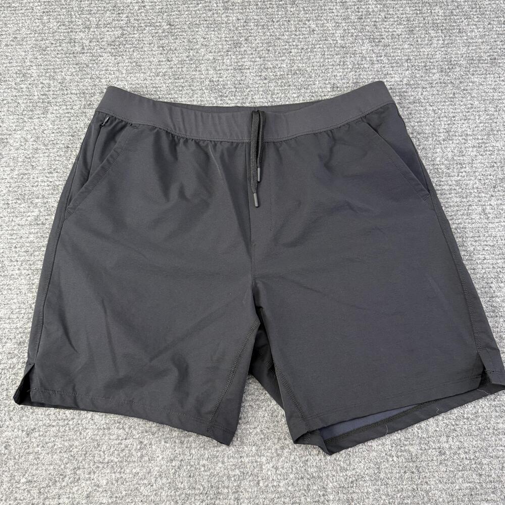 Public Rec Shorts Mens 38 Black Athletic 7 In Inseam Zip Pockets Stretch Gym